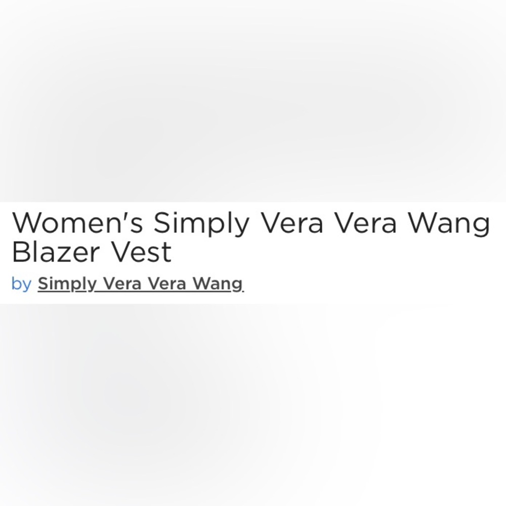 Women’s Simply Vera Vera Wang Vest, Size Medium NWT Size Medium - Picture 4 of 16